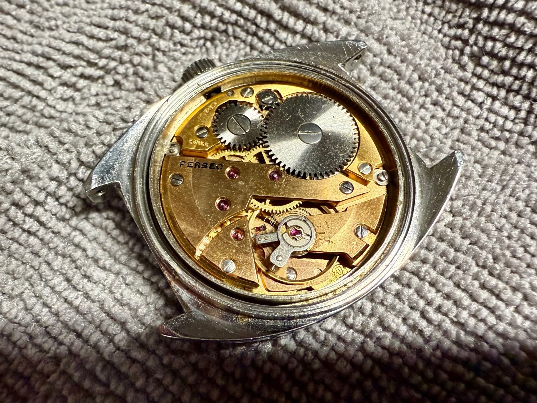 The Perseo stamped movement additionally stamped with the UT 6325 designation
